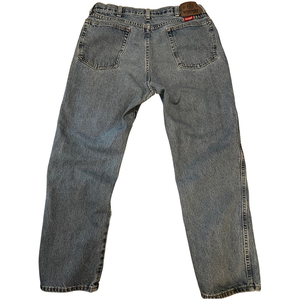 Wrangler‎ Men's Denim Jeans Light Wash Straight Leg Size 36x30 - Picture 2 of 2